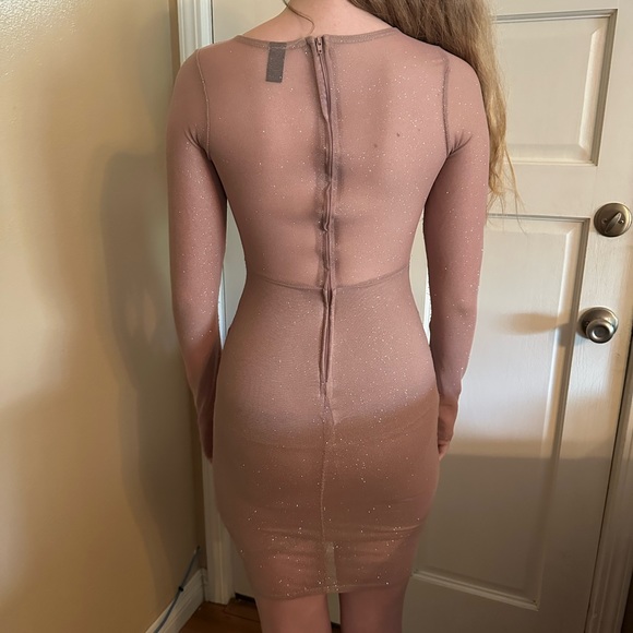 ✨Windsor Glitter ✨Bodycon dress Nude beige size small ✨ - Picture 9 of 9